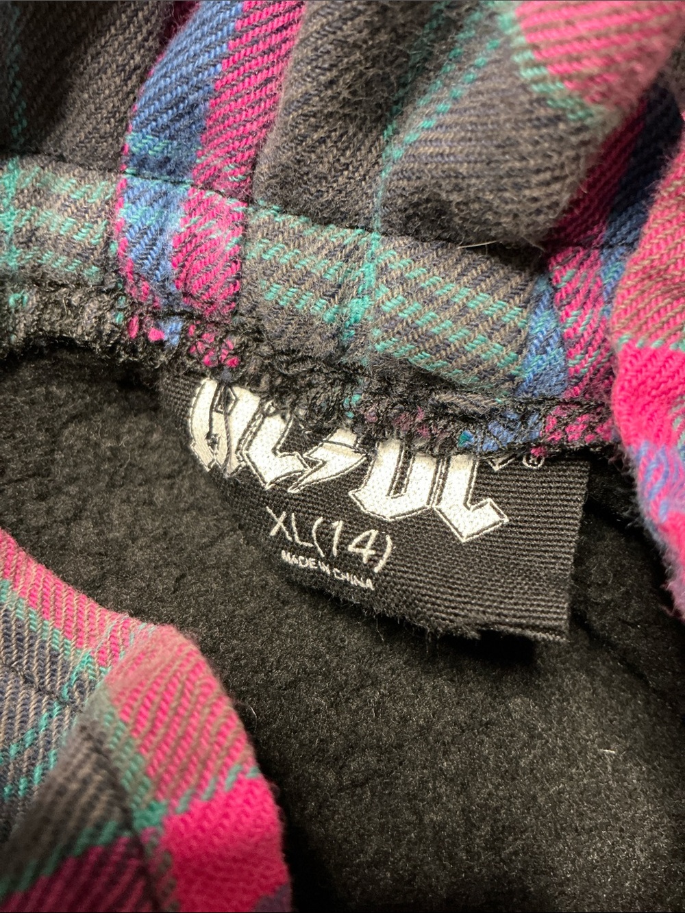 AC/DC Band Upcycled Sweatshirt Lightening Bolts Patches Blanket Stitching Grunge - Picture 7 of 13